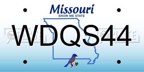 WDQS44 Missouri License Plate