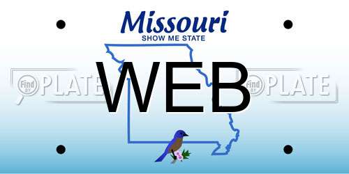 WEB Missouri License Plate
