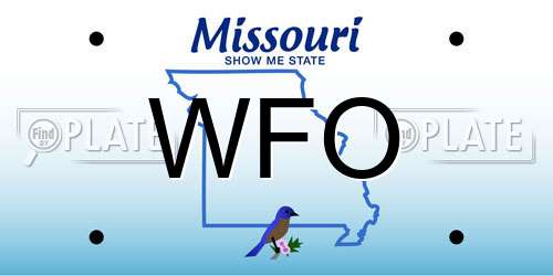 WFO Missouri License Plate