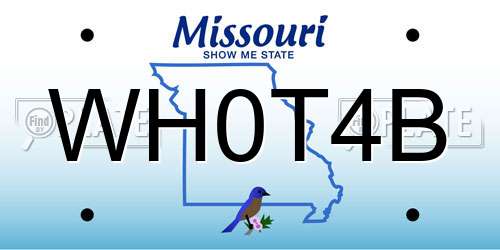 WH0T4B Missouri License Plate
