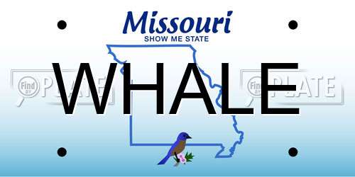 WHALE Missouri License Plate