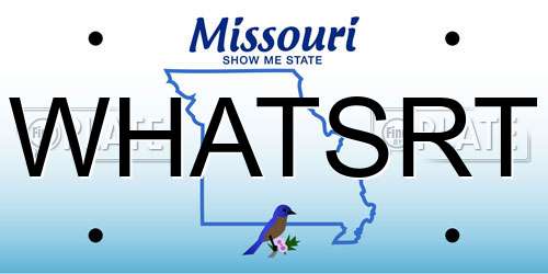WHATSRT Missouri License Plate
