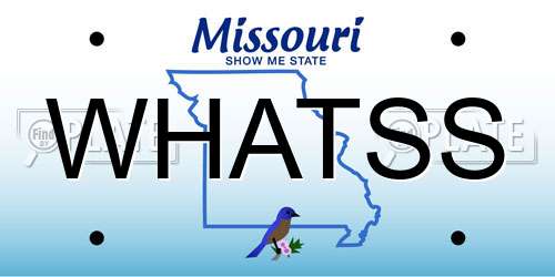 WHATSS Missouri License Plate