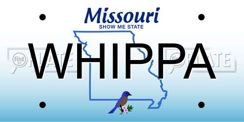 WHIPPA Missouri License Plate