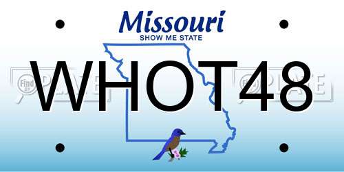 WHOT48 Missouri License Plate