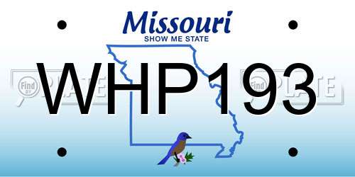 WHP193 Missouri License Plate