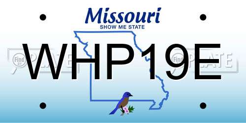 WHP19E Missouri License Plate