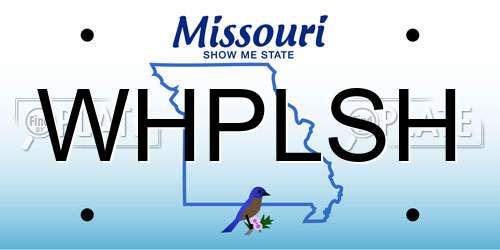 WHPLSH Missouri License Plate