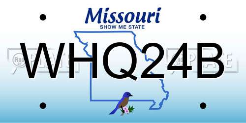 WHQ24B Missouri License Plate