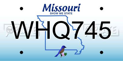 WHQ745 Missouri License Plate