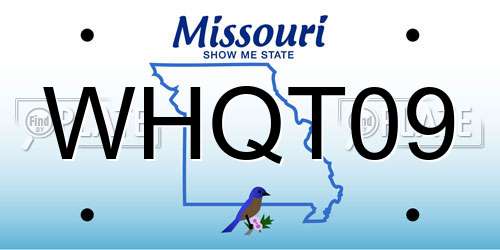 WHQT09 Missouri License Plate