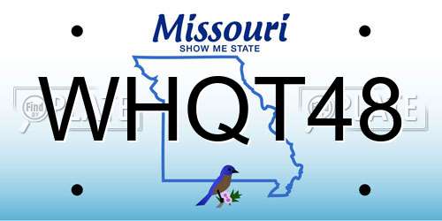 WHQT48 Missouri License Plate