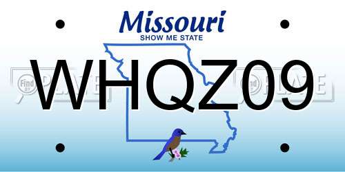 WHQZ09 Missouri License Plate