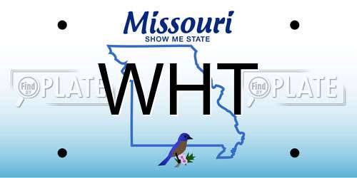 WHT Missouri License Plate