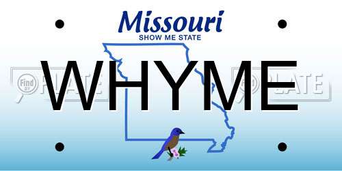 WHYME Missouri License Plate