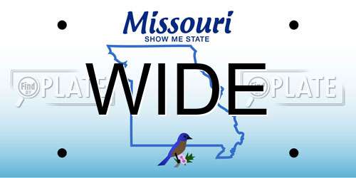 WIDE Missouri License Plate