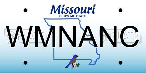 WMNANC Missouri License Plate