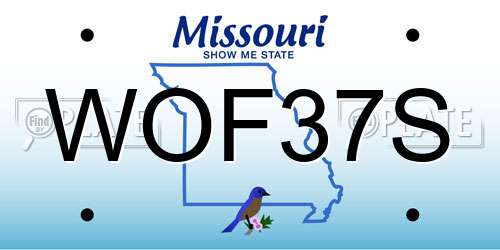 WOF37S Missouri License Plate