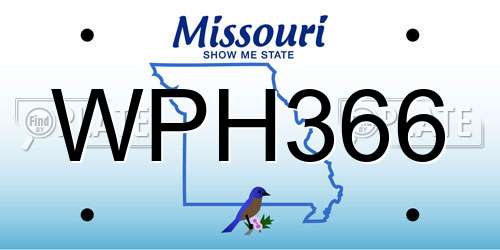 WPH366 Missouri License Plate