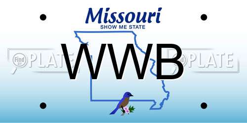 WWB Missouri License Plate