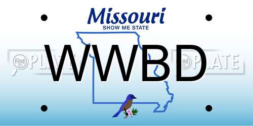 WWBD Missouri License Plate