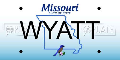 WYATT Missouri License Plate