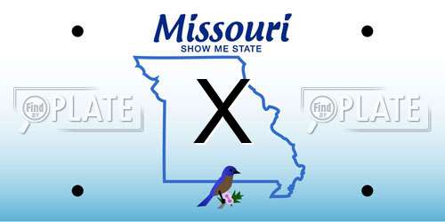 X Missouri License Plate