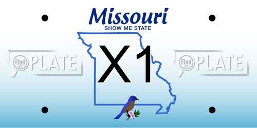 X1 Missouri License Plate