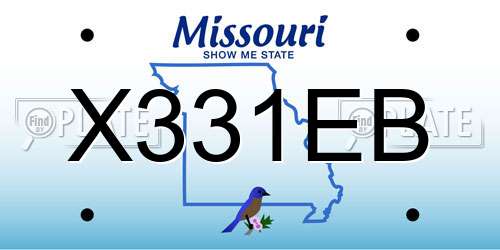 X331EB Missouri License Plate