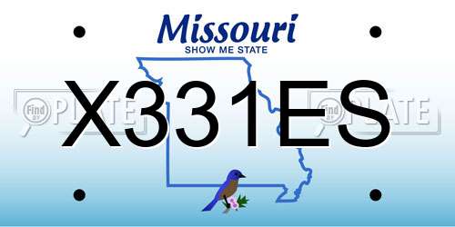 X331ES Missouri License Plate