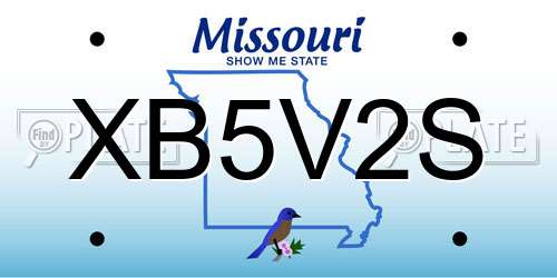 XB5V2S Missouri License Plate