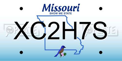 XC2H7S Missouri License Plate