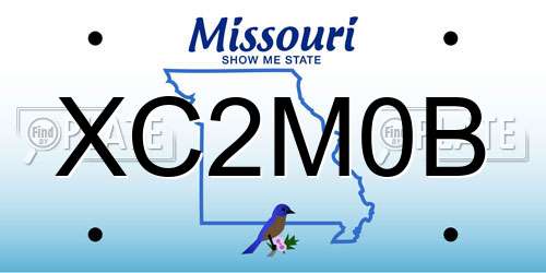 XC2M0B Missouri License Plate