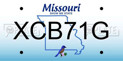 XCB71G Missouri License Plate