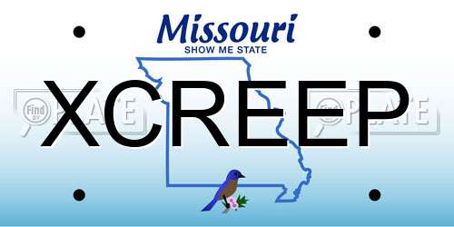 XCREEP Missouri License Plate