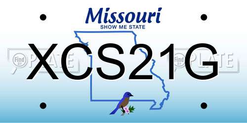 XCS21G Missouri License Plate