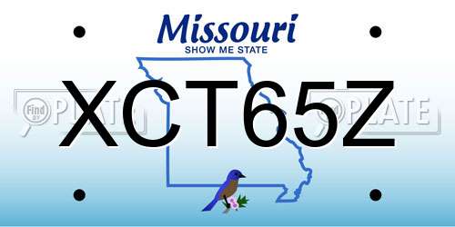 XCT65Z Missouri License Plate