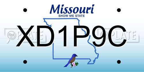 XD1P9C Missouri License Plate