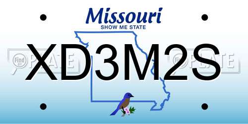 XD3M2S Missouri License Plate