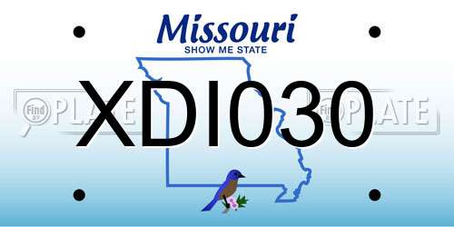XDI030 Missouri License Plate