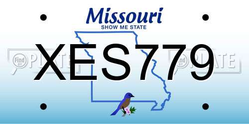 XES779 Missouri License Plate