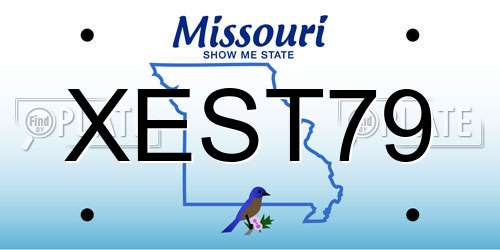 XEST79 Missouri License Plate