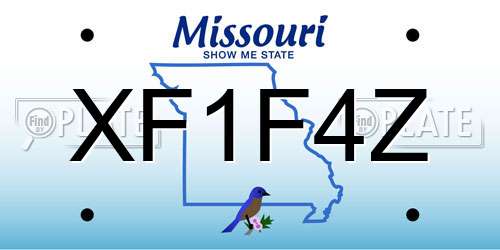 XF1F4Z Missouri License Plate
