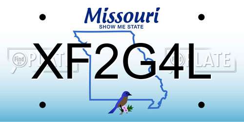 XF2G4L Missouri License Plate