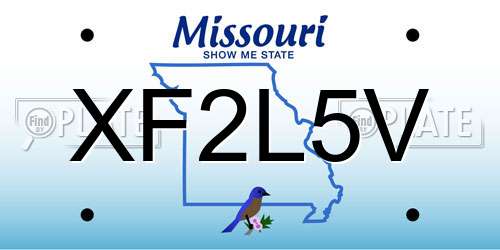 XF2L5V Missouri License Plate