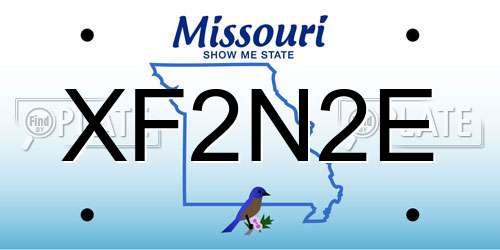 XF2N2E Missouri License Plate