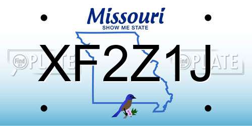 XF2Z1J Missouri License Plate