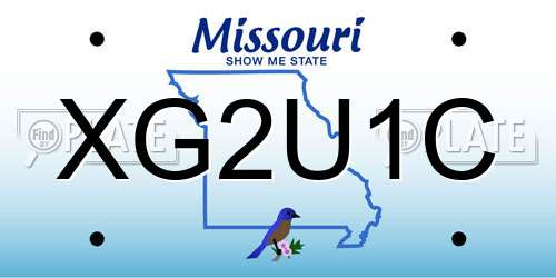 XG2U1C Missouri License Plate