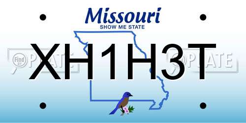 XH1H3T Missouri License Plate