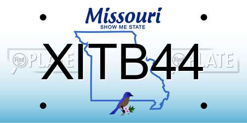 XITB44 Missouri License Plate